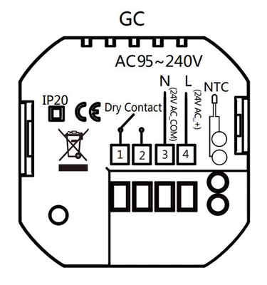 Smart θερμοστάτης αερίου BHT-009GCLW, WiFi, χωνευτός, μαύρος