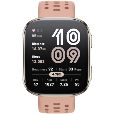 Smartwatch Amazfit Bip 6 1.97" AMOLED GPS 5 ATM με Δυνατότητα Κλήσεων Blush