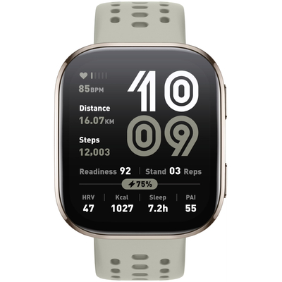 Smartwatch Amazfit Bip 6 1.97" AMOLED GPS 5 ATM με Δυνατότητα Κλήσεων Stone