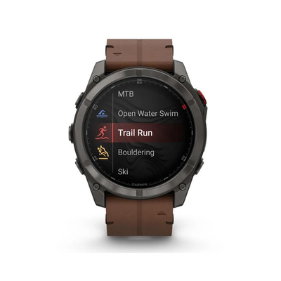 Smartwatch Garmin Fenix 8 Pro Amoled Sapphire 51mm GPS NFC 10 ATM με Δυνατότητα Κλήσεων Sapphire Titanium με Pebble Gray Silicone Band