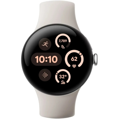 Smartwatch Google Pixel Watch 3 LTE 1,2" OLED GPS NFC IP68 με Δυνατότητα Κλήσεων Porcelain