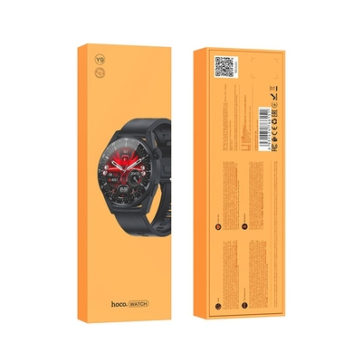 Smartwatch Hoco Y9 IP68 TFT HD IPS 3.5D Touch Screen 1.36" 300mAh με Δυνατότητα Κλήσεων Μαύρο