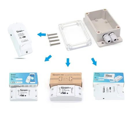 SONOFF Αδιάβροχη θήκη IP66 με σύνδεσμο, για διακόπτη SONOFF