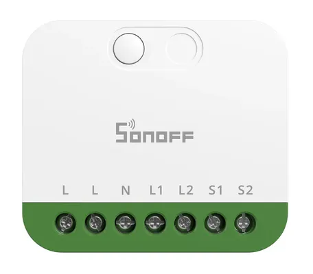 SONOFF smart διακόπτης MINI DUO, 2 κανάλια, WiFi, συμβατός με Matter, 16A, λευκός