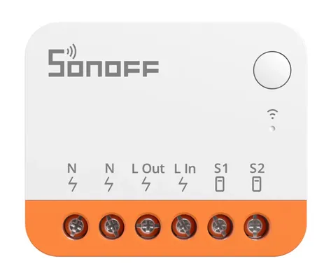 SONOFF smart διακόπτης MINIR4, 2 κανάλια, WiFi, 10A, λευκός