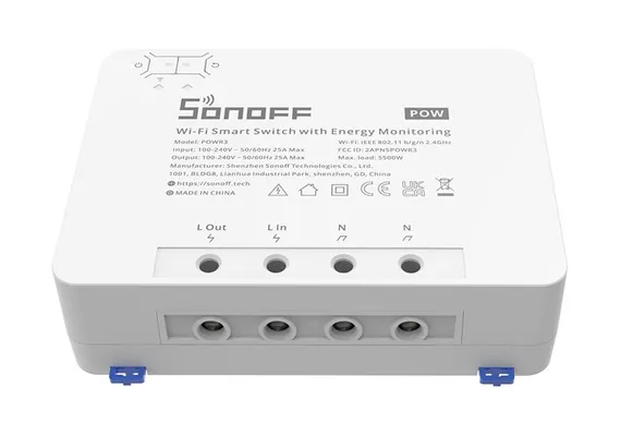 SONOFF smart διακόπτης παρακολούθησης ισχύος POWR3, WiFi, 25A, λευκός