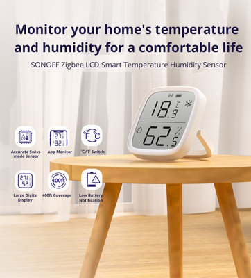 SONOFF smart θερμόμετρο & υγρασιόμετρο SNZB-02D, LCD, ZigBee