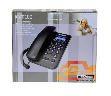 Σταθερό Ψηφιακό Τηλέφωνο Maxcom KXT100 Μαύρο με Οθόνη και Ασφάλεια Κλειδώματος Πληκτρολογίου