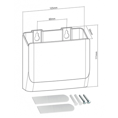 SUPERIOR SUPERIOR WALL-MOUNTED REMOTE CONTROL HOLDER