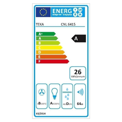 Συρόμενος Απορροφητήρας TEKA EcoPower 2+1 Ταχύτητες 385m3/h 60cm CNL 6415 Λευκό 40436811