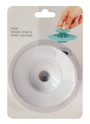 Τάπα σιφωνιού Flex Drain Stop με συκρατητή τριχών, σιλικόνη, mix color