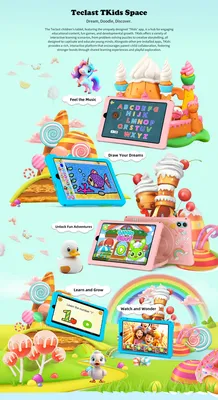 TECLAST tablet P85 Kids, 8", 3/64GB, Android 15, 5000mAh, ροζ