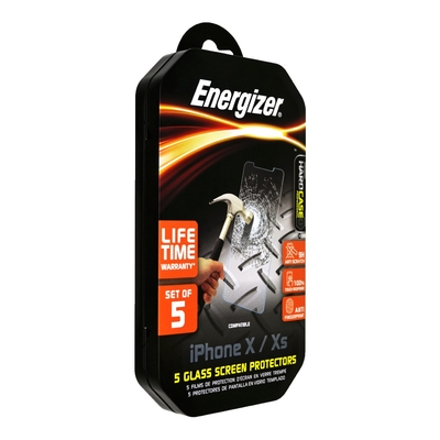Tempered Glass Energizer Hard Case Professional 9H Anti Fingerprint  για Apple iPhone X XS 11 Pro 5τεμ.