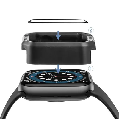 Tempered Glass Hoco A30 0.15mm 9H 3D Hot bending 41mm για iWatch Series7 Μαύρο
