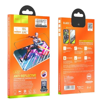 Tempered Glass Hoco A32 Anti Reflective Dustproof 0.33mm για Apple iPhone 14 Pro Max Μαύρο