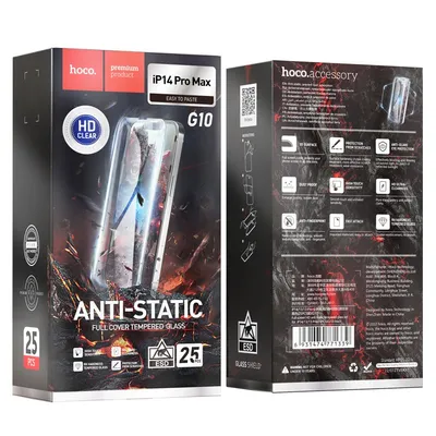 Tempered Glass Hoco G10 Anti-Static Full Screen 2.5D για Apple iPhone 14 Pro Max Σετ 25τεμ.