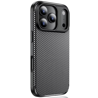 Θήκη Ancus AutoFocus Carbon Fiber για Apple iPhone 17 Pro iPhone 18 Pro Μαύρη