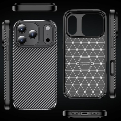 Θήκη Ancus AutoFocus Carbon Fiber για Apple iPhone 17 Pro iPhone 18 Pro Μαύρη