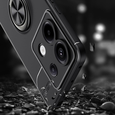Θήκη Ancus AutoFocus Shock Proof με Ring Holder για Xiaomi Redmi Note 13 Pro 5G Redmi Note 14s Poco M6 Pro Μαύρη