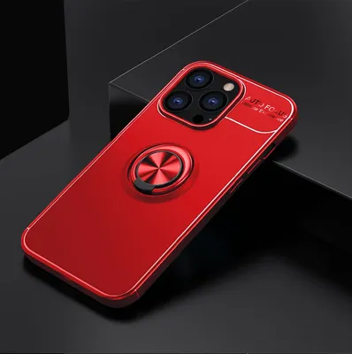 Θήκη Ancus AutoFocus Shockproof με Ring Holder για Apple iPhone 14 Pro Κόκκινη
