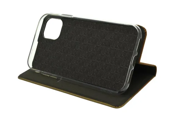 Θήκη Book Ancus Magnetic Canvas για Apple iPhone 11 Pro TPU Χρυσαφί