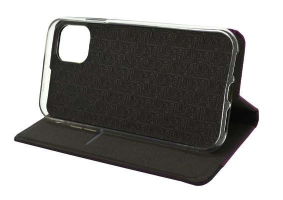 Θήκη Book Ancus Magnetic Canvas για Apple iPhone 11 Pro TPU Μωβ