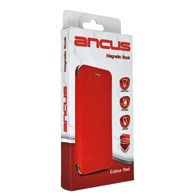 Θήκη Book Ancus Magnetic Curve για Samsung SM-A556B Galaxy A55 5G TPU Κόκκινη