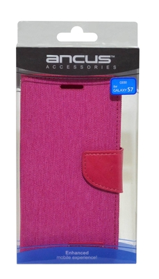 Θήκη Book Goospery Canvas Diary for Samsung SM-G930F Galaxy S7 Ρόζ by Mercury
