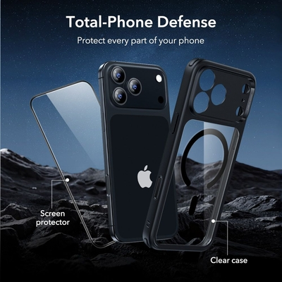 Θήκη Esr Classic Hybrid Magsafe με Tempered glass για iPhone Apple 17 Pro iPhone 18 Pro Διάφανη-Μαύρη