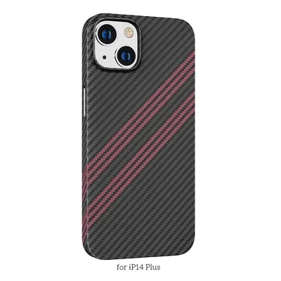 Θήκη Hoco Slim Kevlar Texture για Apple iPhone 14 Plus Μαύρο Κόκκινο