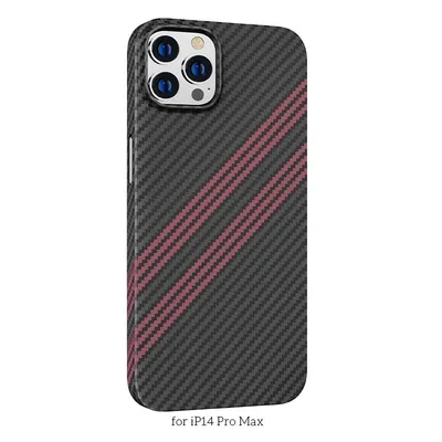 Θήκη Hoco Slim Kevlar Texture για Apple iPhone 14 Pro Max Μαύρο Κόκκινη