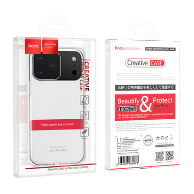 Θήκη Hoco TPU Light Series για Apple iPhone 17 Pro Max iPhone 18 Pro Max Διάφανη