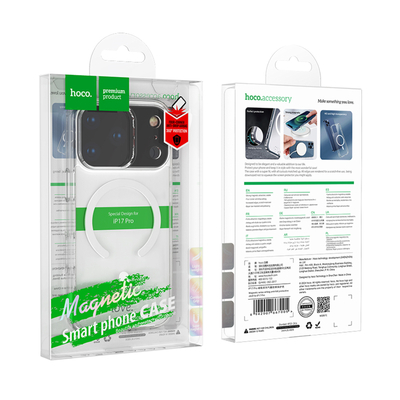 Θήκη Hoco TPU Magnetic Series Airbag Anti-fall για Apple iPhone 17 Pro iPhone 18 Pro Διάφανη