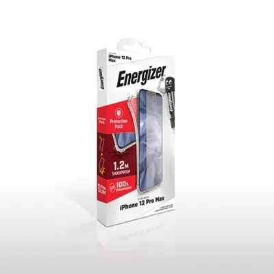 Θήκη Shockproof TPU 1.2m Drop Test Energizer με Τζαμάκι Προστασίας για Apple iPhone 12 Pro Max Διάφανη