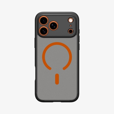 Θήκη Spigen Ultra Hybrid Magsafe για Apple iPhone 17 Pro Max iPhone 18 Pro Max Ημιδιάφανο Μαύρο-Πορτοκαλί