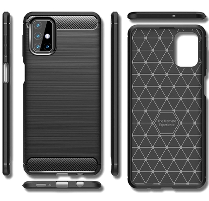 Θήκη TPU Ancus Carbon Series για Samsung SM-M515F Galaxy M51 Μαύρη