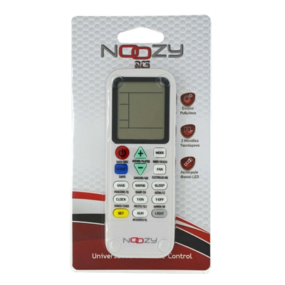 Τηλεχειριστήριο Universal Noozy RC5 για Κλιματιστικά Έτοιμο για Χρήση Χωρίς Προγραμματισμό με Φωτιζόμενη Οθόνη