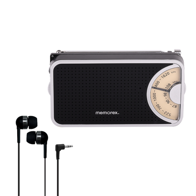 MEMOREX Φορητό Ραδιόφωνο Τσέπης AM/FM με In Ear Ακουστικά