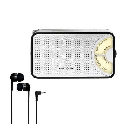 MEMOREX Φορητό Ραδιόφωνο Τσέπης AM/FM με In Ear Ακουστικά