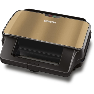 Τοστιέρα με 4 Αποσπώμενες Πλάκες CoolTouch Sencor SSM 9977CH Χρυσαφί