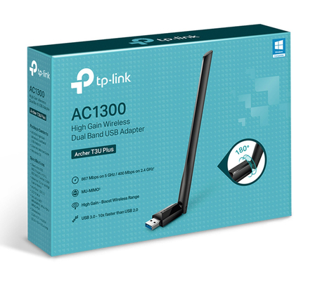 TP-LINK ασύρματος USB αντάπτορας δικτύου Archer T3U Plus, 1300Mbps, V.1
