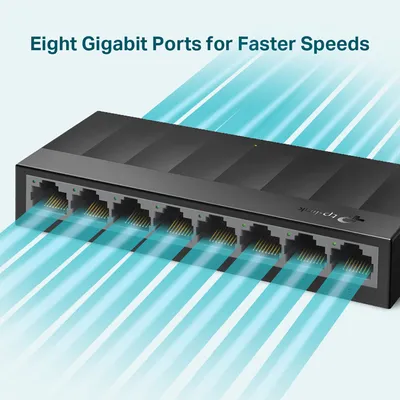 TP-LINK desktop switch LiteWave LS1008G, 8-port 10/100/1000Mbps, V4.40