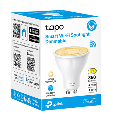 TP-LINK LED smart λάμπα spot Tapo L610, WiFi, 2.9W, 2700K, GU10, Ver 1.0