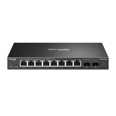 TP-Link Omada 8-Port 2.5G BASE-T Easy Managed Switch with 2 10GE SFP+ Slots (ES210X-M2) (TPES210X-M2)