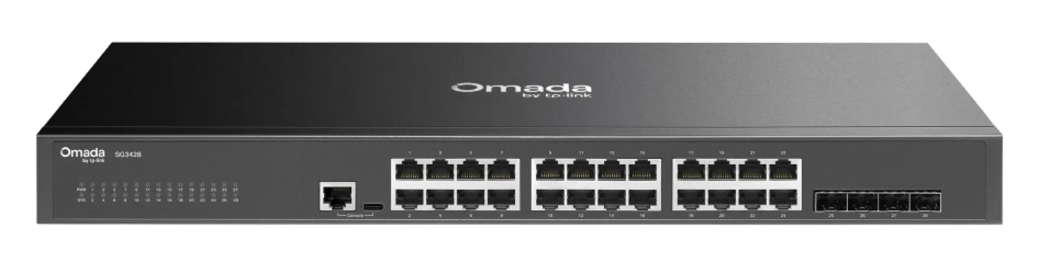 TP-LINK Omada access switch SG3428, 24-Port Gigabit, 4x SFP, V2.40