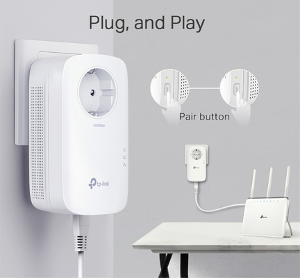TP-LINK Passthrough Powerline Starter Kit TL-PA8010P, AV1300, Ver: 3.0