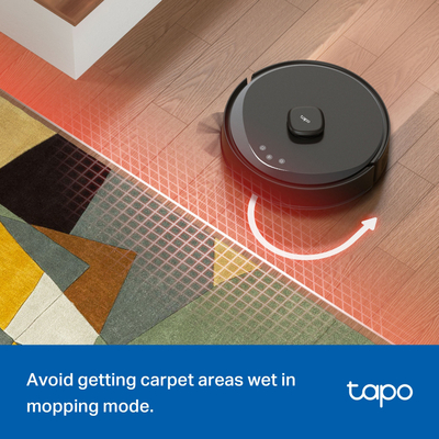 TP-LINK ρομποτική σκούπα Tapo RV30 Max Plus για σκούπισμα & σφουγγάρισμα, με χαρτογράφηση, WiFi, μαύρη, V1.0