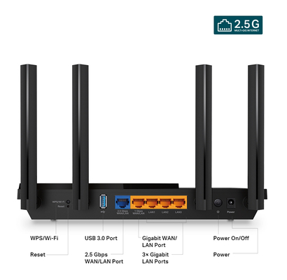 TP-LINK Router Archer AX55 Pro, WiFi 6, 3Gbps AX3000, Dual Band, V.1.0