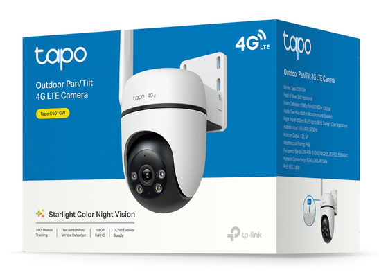 TP-LINK smart κάμερα Tapo C501GW, 1080p, 4G, PTZ, IP66, V2.0