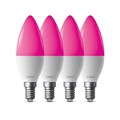 Tp-Link Smart Wi-Fi Candle Light Bulb, Multicolor TAPO L430C(4-PACK) (TPTAPOL430C(4-PACK)